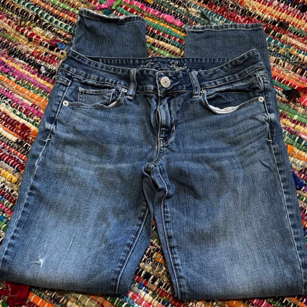 American Eagle Outfitters Dark Blue Skinny Jeans sz 6 reg.